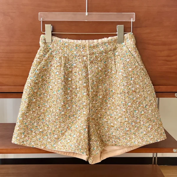 short hiver femme tweed habillé