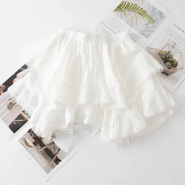 jupe short gaze de coton