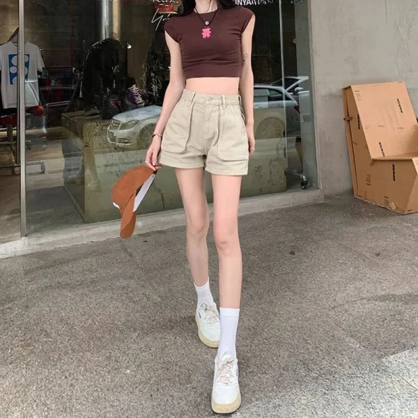 short baggy femme court