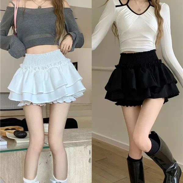 jupe short volant