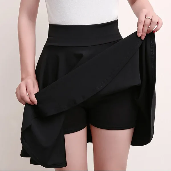 jupe short noir fluide