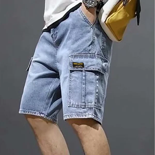 short jean cargo homme