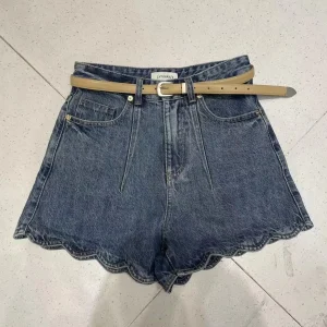 short en jean large femme vintage