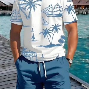 ensemble short tshirt homme plage