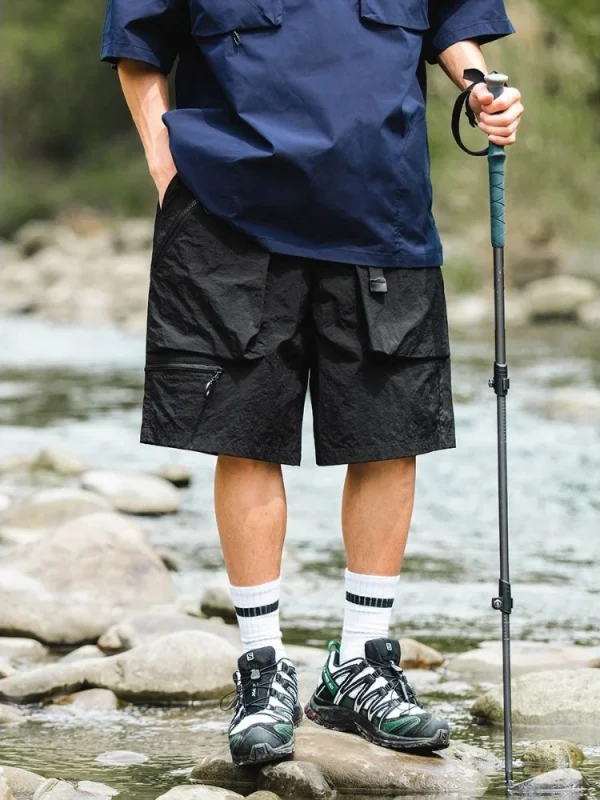 short cargo noir homme ample