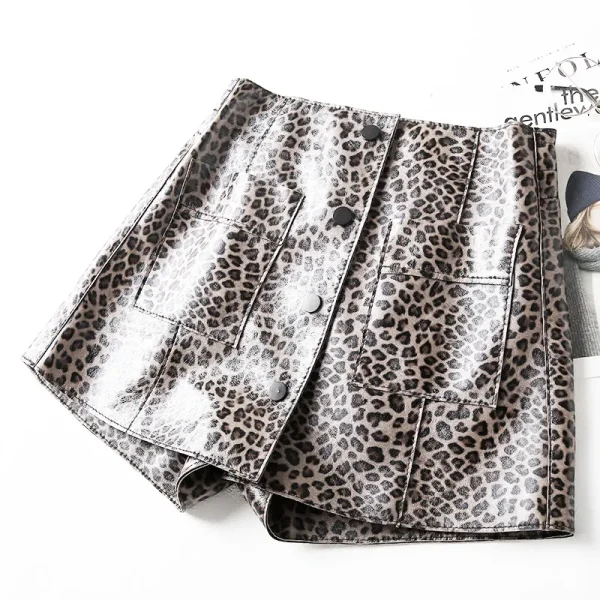 short été cuir imprimé léopard