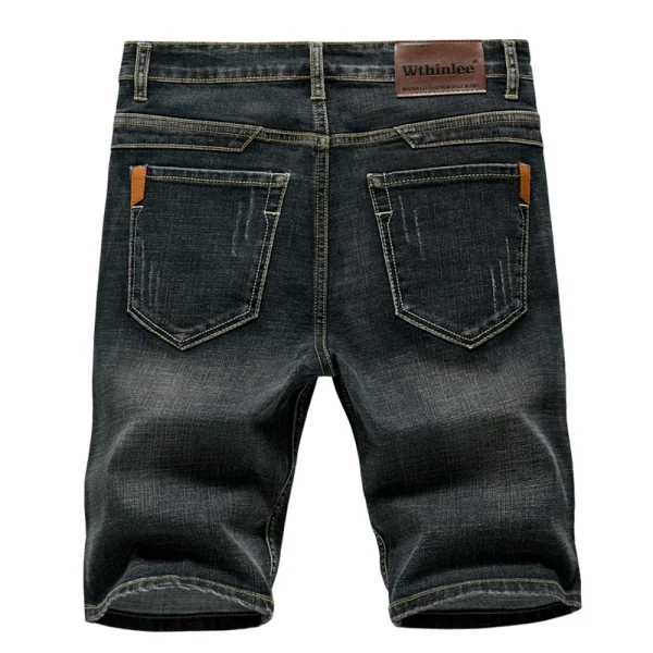 short en jean noir homme stretch