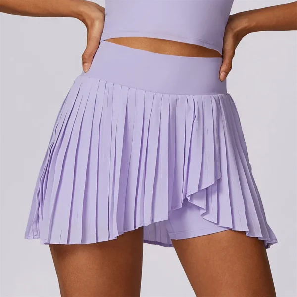 jupe short plissée taille haute