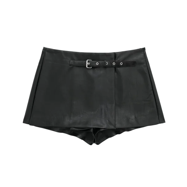 jupe short noir femme mini cuir