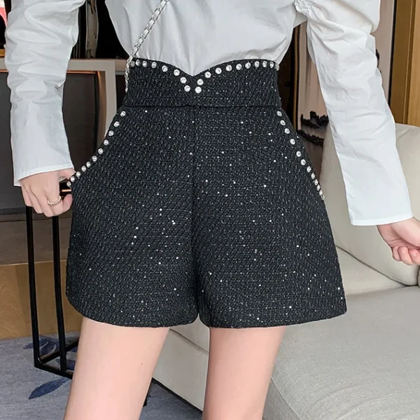 short large femme à paillettes