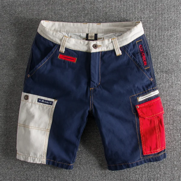 short jean cargo homme multi-poche estival