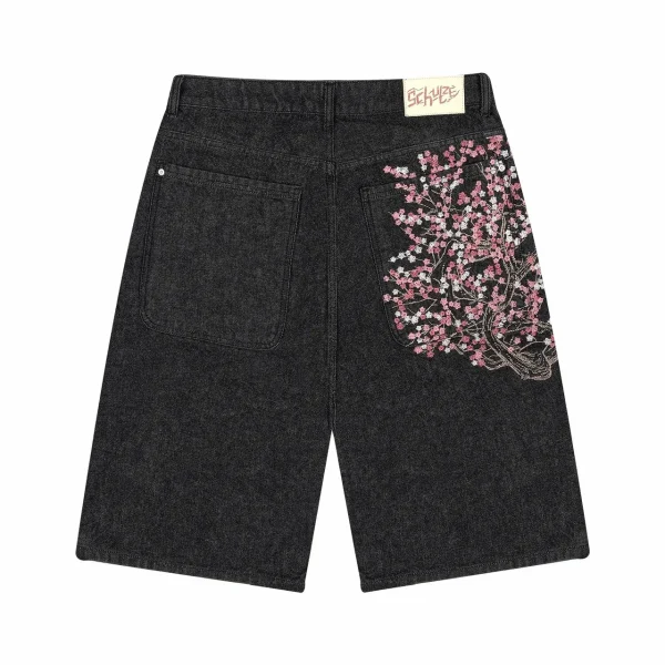 short en jean large homme gothique