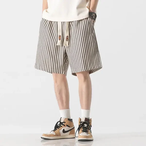 short baggy homme à rayures verticales