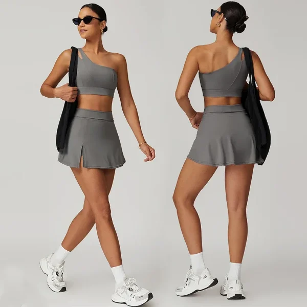 jupe short grise ensemble