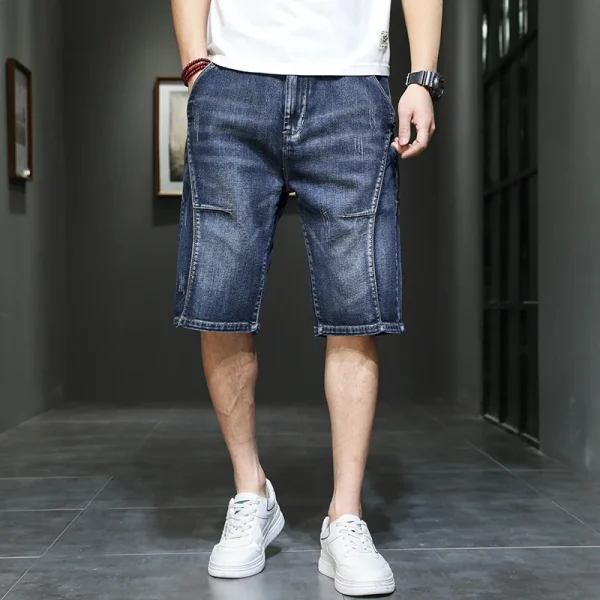 short en jean large homme décontracté