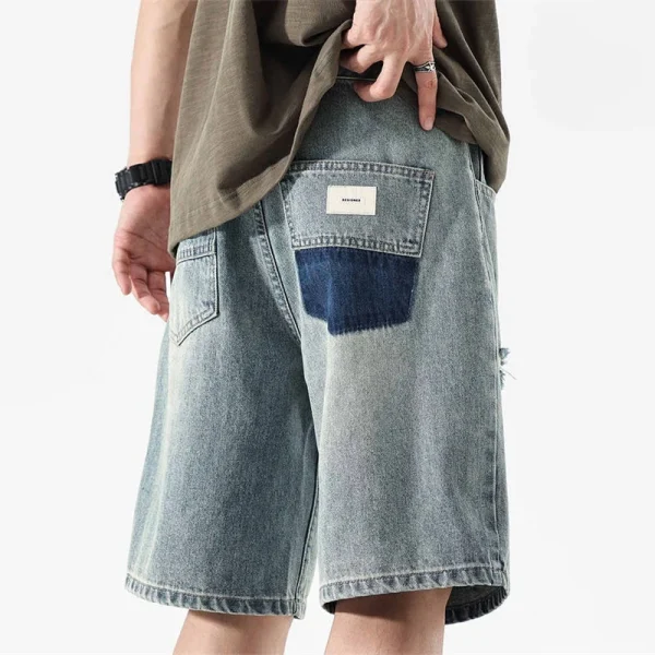 short baggy style déchiré et usé