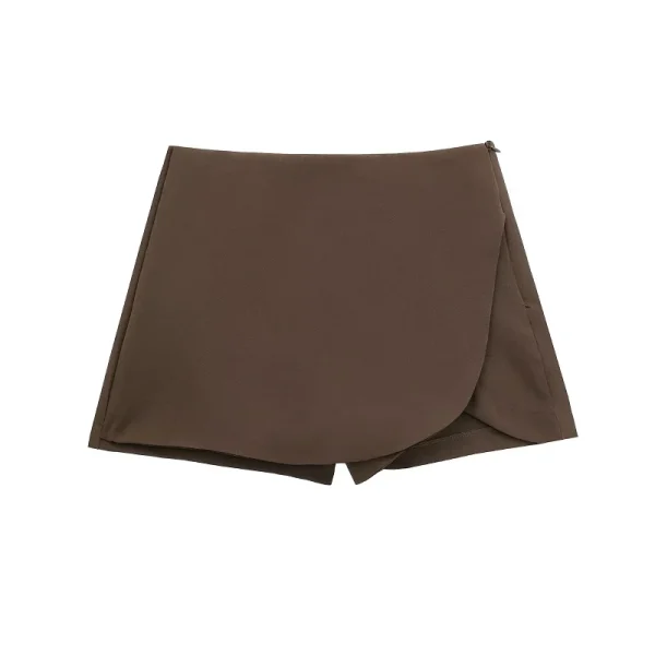 jupe short marron tendance automne