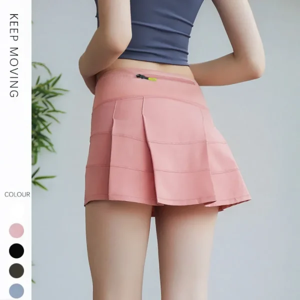 jupe short rose fitness