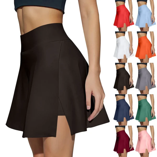jupe short noire mi-longue