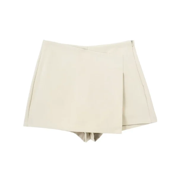 jupe short beige vintage